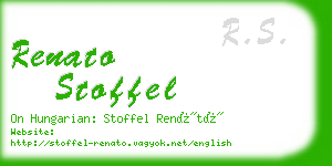 renato stoffel business card